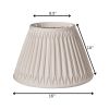 16" Cream Slanted Bell Smocked Shantung Lampshade