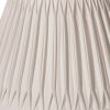 16" Cream Slanted Bell Smocked Shantung Lampshade