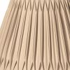 16" Vintage Gold Slanted Bell Smocked Shantung Lampshade