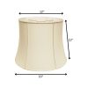 16" Ivory Slanted Girdle Shantung Lampshade