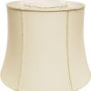 16" Ivory Slanted Girdle Shantung Lampshade