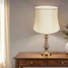 16" Ivory Slanted Girdle Shantung Lampshade