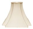 18" Ivory Slanted Notch Square Shantung Lampshade