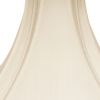 18" Ivory Slanted Notch Square Shantung Lampshade