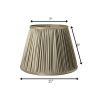 11" Ash Slanted Pleated Tafetta Lampshade
