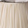 14" Pale Grey Slanted Pleated Tafetta Lampshade