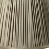 14" Ash Slanted Pleated Tafetta Lampshade