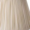 16" Pale Grey Slanted Pleated Tafetta Lampshade