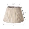 18" Pale Grey Slanted Pleated Tafetta Lampshade