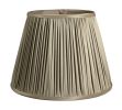 18" Ash Slanted Pleated Tafetta Lampshade