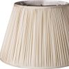 19" Pale Grey Slanted Pleated Tafetta Lampshade