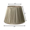 19" Ash Slanted Pleated Tafetta Lampshade