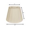 11" Ivory Slanted Crimped Box Shantung Lampshade