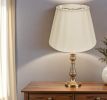 18" Ivory Slanted Crimped Box Shantung Lampshade
