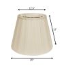 20" Ivory Slanted English Box Shantung Lampshade