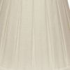 14" White Slanted Linen Lampshade with Box Pleat
