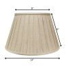 14" Cream Slanted Linen Lampshade with Box Pleat