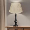 16" Cream Slanted Linen Lampshade with Box Pleat