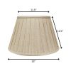 18" Cream Slanted Linen Lampshade with Box Pleat