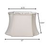 12" Cream Premium Oblong Shantung Lampshade