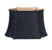 12" Black with Bronze Lining Premium Oblong Shantung Lampshade