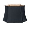 12" Black with Bronze Lining Premium Oblong Shantung Lampshade