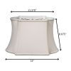 14" Cream Premium Oblong Shantung Lampshade