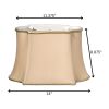 14" Vintage Gold Premium Oblong Shantung Lampshade