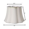 12" Cream Melon Scallop Shantung Lampshade