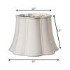 14" Cream Melon Scallop Shantung Lampshade