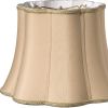 14" Vintage Gold Melon Scallop Shantung Lampshade