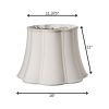 White Shantung Silk Novelty 16"W Bottom