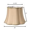 16" Vintage Gold Melon Scallop Shantung Lampshade