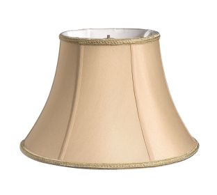 10" Vintage Gold Slanted Oval Shantung Lampshade