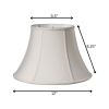 12" Cream Slanted Oval  Shantung Lampshade