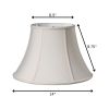 14" Cream Slanted Oval Shantung Lampshade