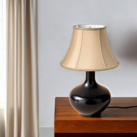 14" Vintage Gold Slanted Oval Shantung Lampshade