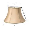 16" Vintage Gold Slanted Oval Shantung Lampshade