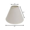 13" Off White Deep Cone Linen Lampshade
