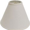 13" Off White Deep Cone Linen Lampshade