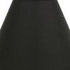 13" Jet Black Deep Cone Shantung Lampshade