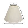 15" White Deep Cone Slanted Broadcloth Lampshade