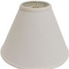 15" Off White Deep Cone Slanted Linen Lampshade