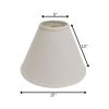 15" Off White Deep Cone Slanted Linen Lampshade