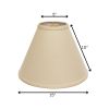 15" Parchment Biege Deep Cone Slanted Linen Lampshade