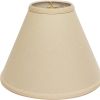 15" Parchment Biege Deep Cone Slanted Linen Lampshade