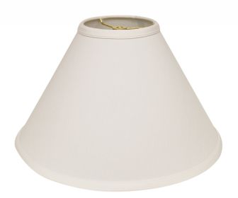15" White Deep Cone Slanted No Slub Lampshade
