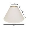 15" White Deep Cone Slanted No Slub Lampshade