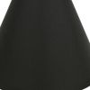 15" Jet Black Deep Cone Slanted No Shantung Lampshade