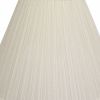 17" White Deep Cone Slanted Broadcloth Lampshade